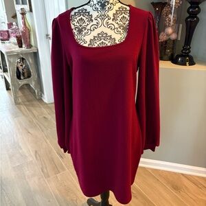 Elegant Burgundy Long Sleeve Dress size XL